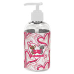 Valentine's Day Plastic Soap / Lotion Dispenser (8 oz - Small - White) (Personalized)