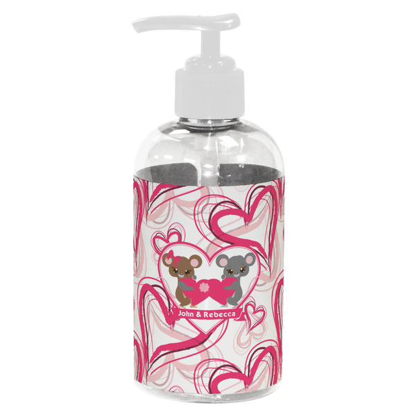 Custom Valentine's Day Plastic Soap / Lotion Dispenser (8 oz - Small - White) (Personalized)