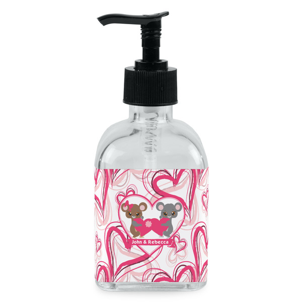 Custom Valentine's Day Glass Soap & Lotion Bottle - Single Bottle (Personalized)
