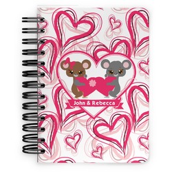 Valentine's Day Spiral Notebook - 5x7 w/ Couple's Names