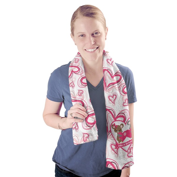 Valentine's Day Sport Towel - Exercise use - Model