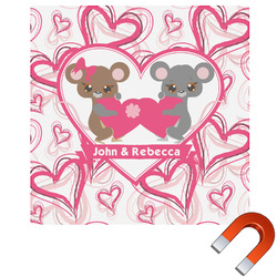 Valentine's Day Square Car Magnet - 6" (Personalized)