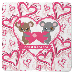 Valentine's Day Square Rubber Backed Coaster (Personalized)