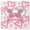 Valentine's Day Square Coaster Rubber Back - Single