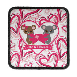 Valentine's Day Iron On Square Patch w/ Couple's Names