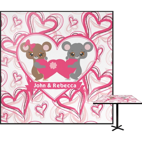 Custom Valentine's Day Square Table Top (Personalized)