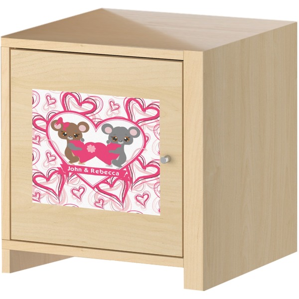 Valentine's Day Square Wall Decal on Wooden Cabinet
