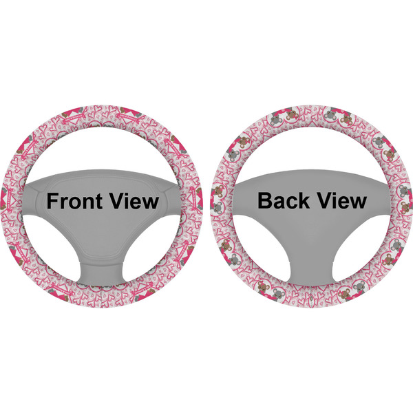 Valentine's Day Steering Wheel Cover- Front and Back