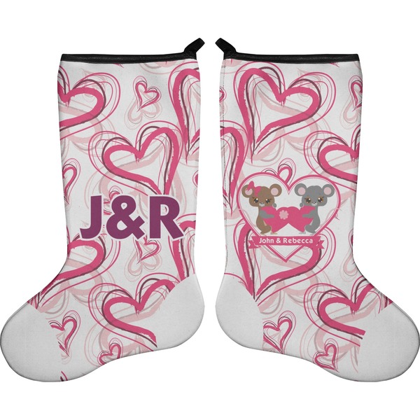 Custom Valentine's Day Holiday Stocking - Double-Sided - Neoprene (Personalized)