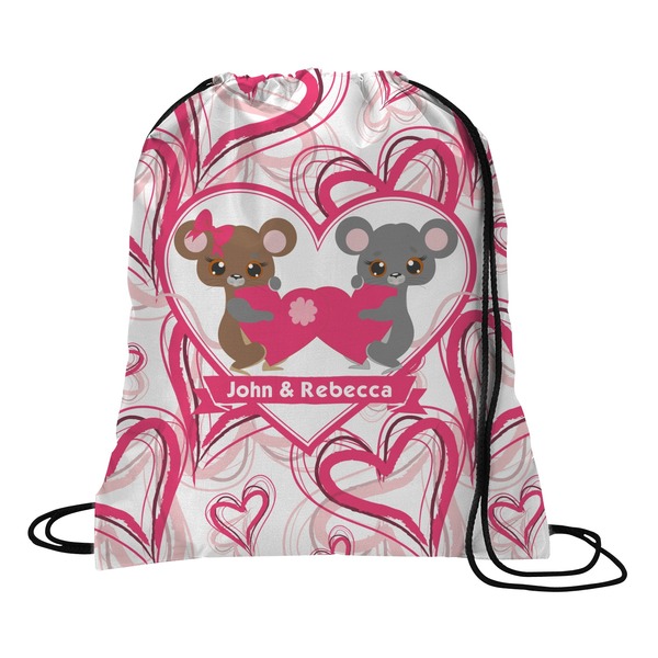 Custom Valentine's Day Drawstring Backpack - Medium (Personalized)