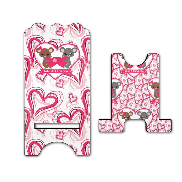 Valentine's Day Stylized Phone Stand - Front & Back - Large