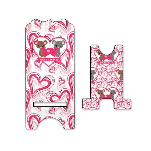 Valentine's Day Stylized Phone Stand - Front & Back - Small