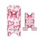 Valentine's Day Stylized Phone Stand - Front & Back - Small