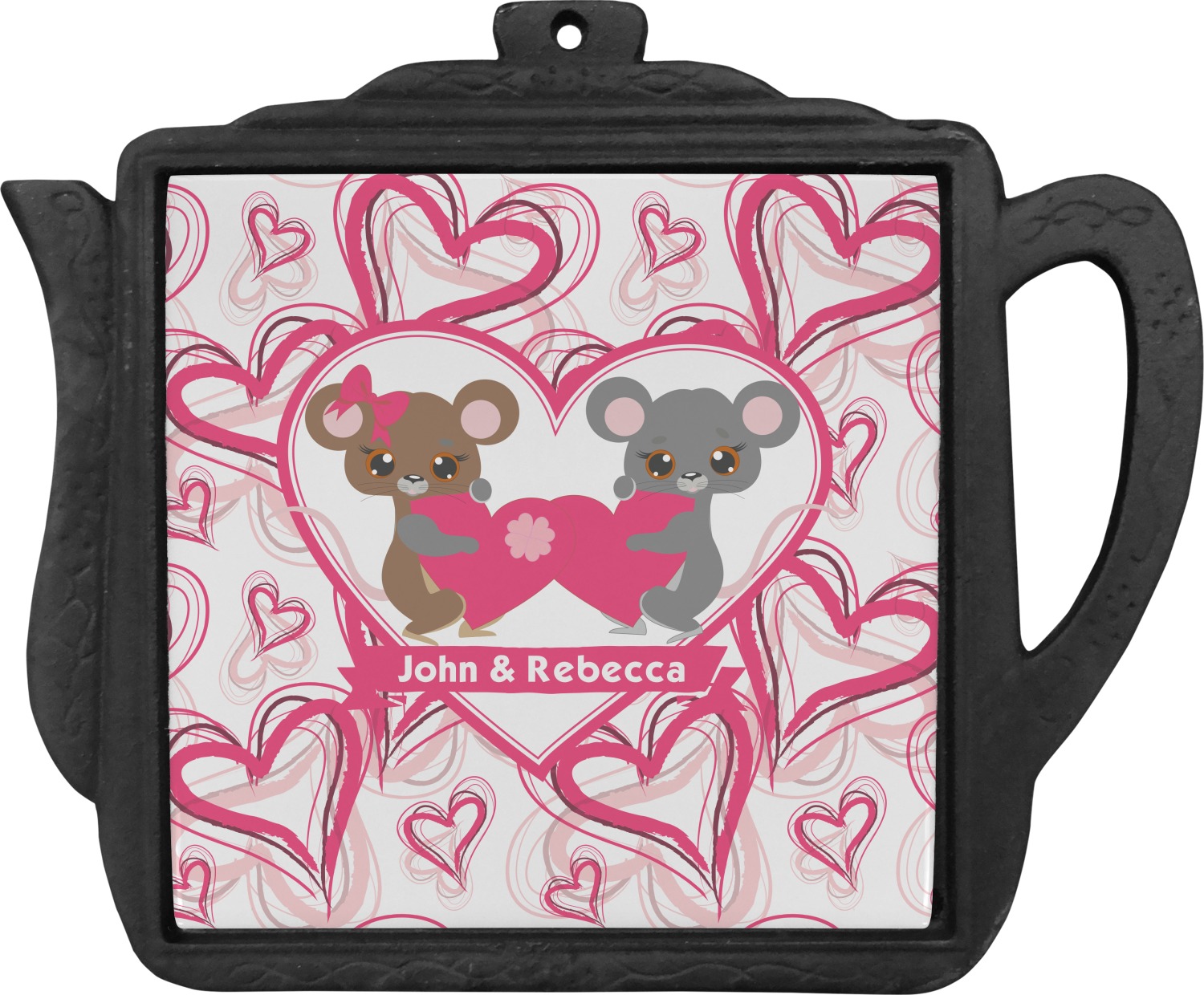 Valentine's Day Teapot Trivet (Personalized) YouCustomizeIt