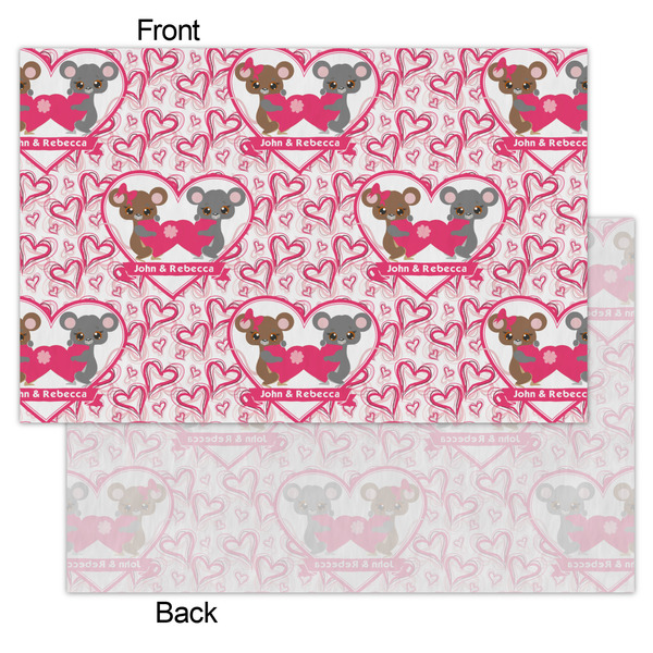 Valentine's Day Tissue Paper - Heavyweight - Small - Front & Back