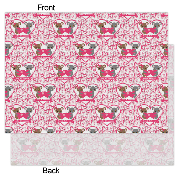 Valentine's Day Tissue Paper - Lightweight - Large - Front & Back