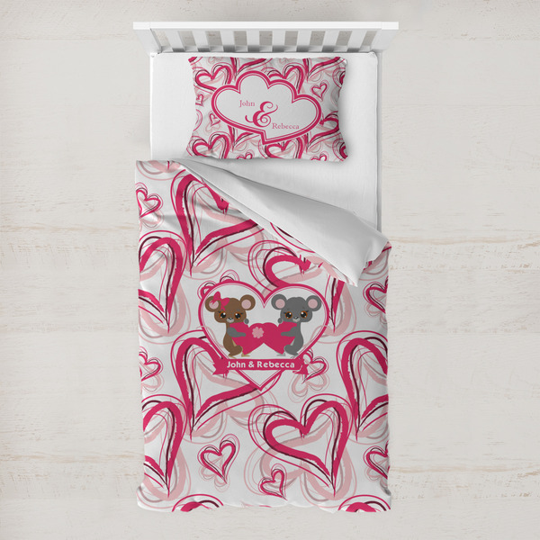 Custom Valentine's Day Toddler Bedding Set - With Pillowcase (Personalized)