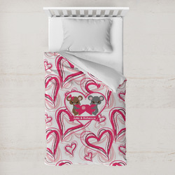 Valentine's Day Toddler Duvet Cover w/ Couple's Names