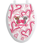 Valentine's Day Toilet Seat Decal - Elongated (Personalized)