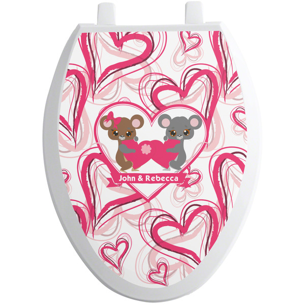 Custom Valentine's Day Toilet Seat Decal - Elongated (Personalized)