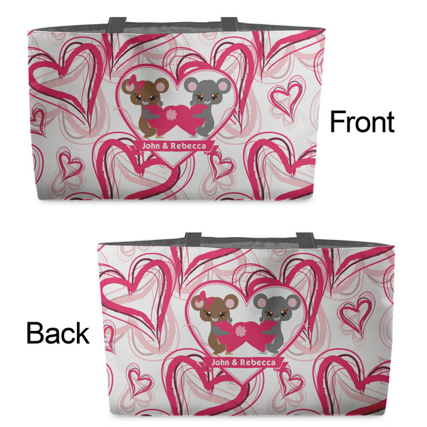 Valentine's Day Tote w/Black Handles - Front & Back Views