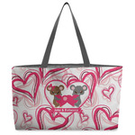 Valentine's Day Beach Totes Bag - w/ Black Handles (Personalized)