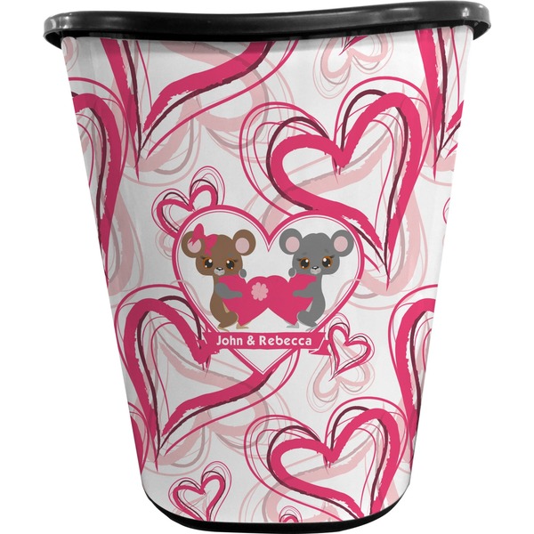 Valentine's Day Trash Can Black