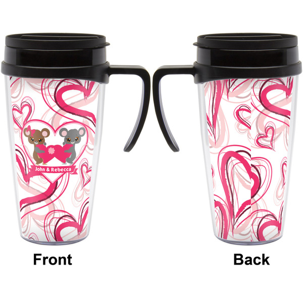 Valentine's Day Travel Mug with Black Handle - Approval