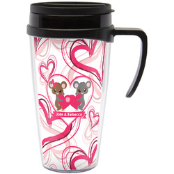 Valentine's Day Acrylic Travel Mug with Handle (Personalized)