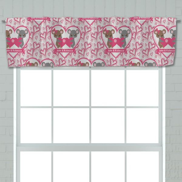 Valentine's Day Valance - Closeup on window