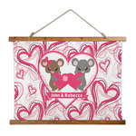 Valentine's Day Wall Hanging Tapestry - Wide (Personalized)