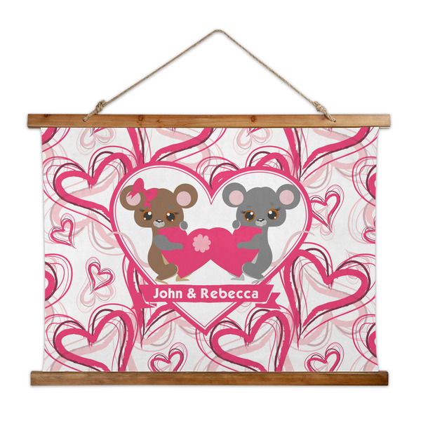 Custom Valentine's Day Wall Hanging Tapestry - Wide (Personalized)