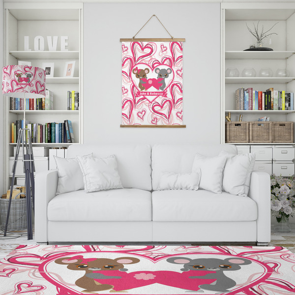 Valentine's Day Wall Hanging Tapestry - Portrait - IN CONTEXT