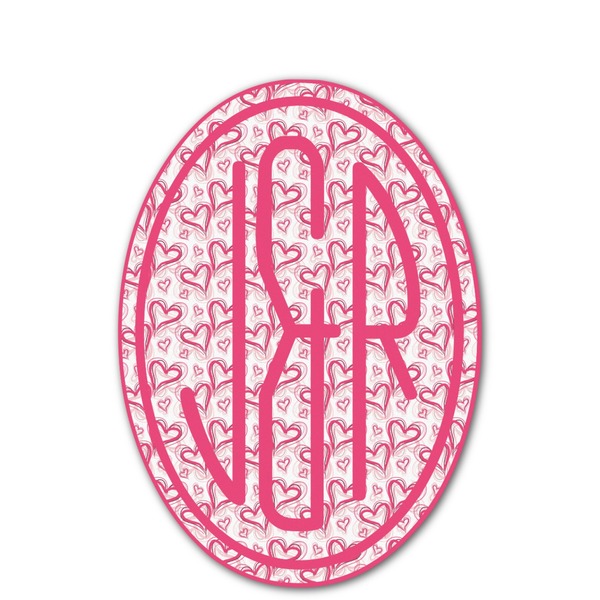 Custom Valentine's Day Monogram Decal - Small (Personalized)