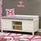 Valentine's Day Wall Name Decal Above Storage bench