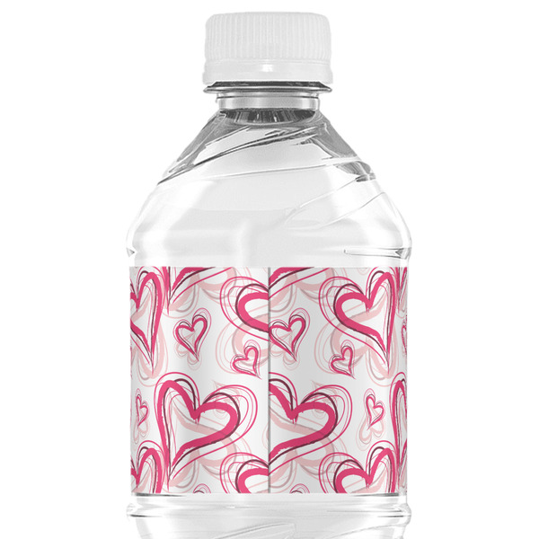 Valentine's Day Water Bottle Label - Back View
