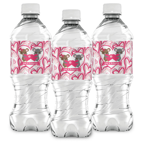 Valentine's Day Water Bottle Labels - Front View