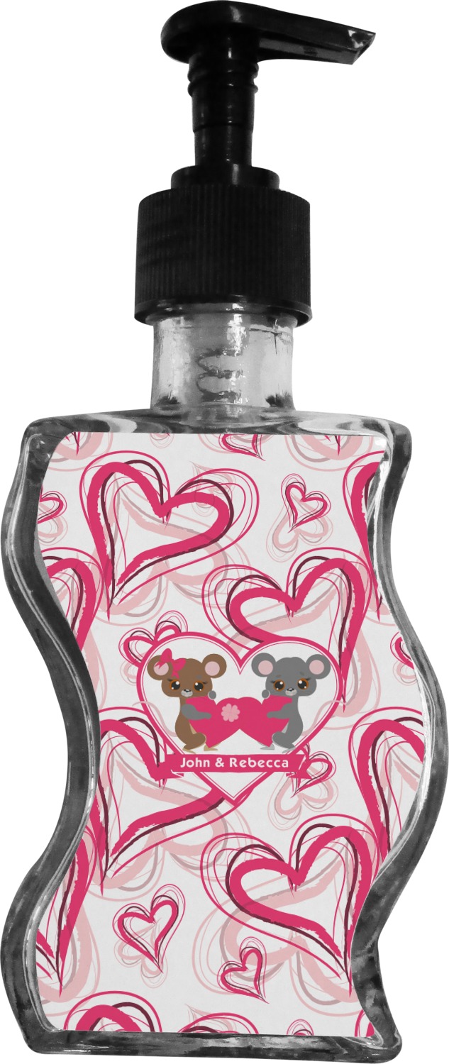 Valentine's Day Wave Bottle Soap / Lotion Dispenser (Personalized