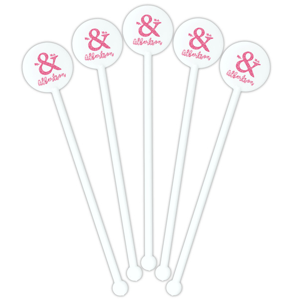 Valentine's Day White Plastic 5.5" Stir Stick - Fan View