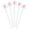 Valentine's Day White Plastic 5.5" Stir Stick - Fan View