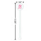 Valentine's Day White Plastic 5.5" Stir Stick - Round - Dimensions