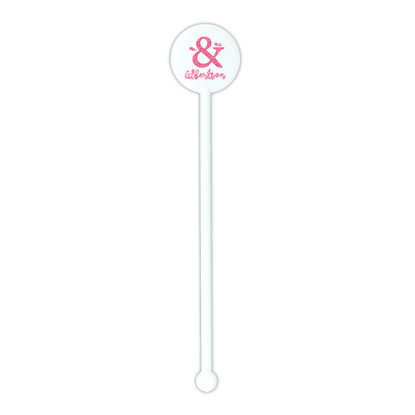 Valentine's Day White Plastic 5.5" Stir Stick - Round - Single Stick
