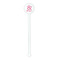 Valentine's Day White Plastic 5.5" Stir Stick - Round - Single Stick