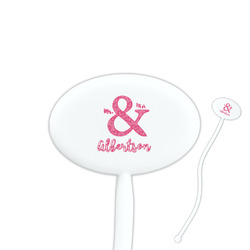 Valentine's Day 7" Oval Plastic Stir Sticks - White - Double Sided (Personalized)