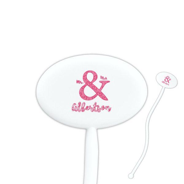 Custom Valentine's Day Oval Plastic Stir Sticks (Personalized)