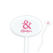 Valentine's Day White Plastic 7" Stir Stick - Oval - Closeup