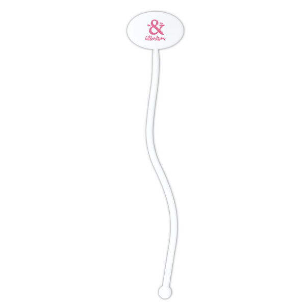 Valentine's Day White Plastic 7" Stir Stick - Oval - Single Stick