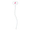 Valentine's Day White Plastic 7" Stir Stick - Oval - Single Stick