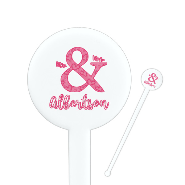 Custom Valentine's Day Round Plastic Stir Sticks (Personalized)