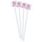Valentine's Day White Plastic Stir Stick - Double Sided - Square - Front